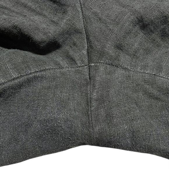 VINCE 100% Hemp Relaxed Wide-Leg Utility Pants in Dark Night Lake Black Size 14 - Picture 8 of 8